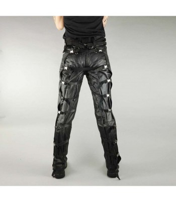 New Leather Pant Punk Bondage Trouser Fashion Biker Pant 